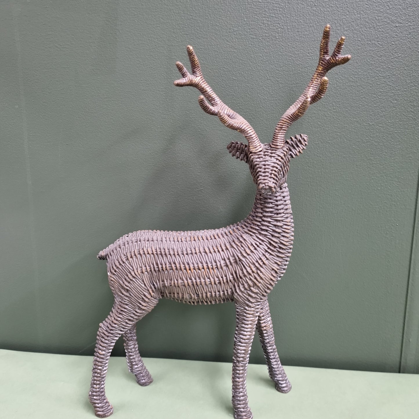 Rattan Look Standing Deer