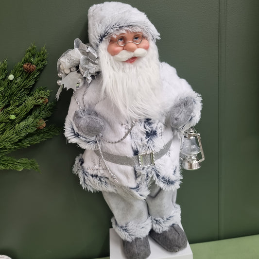 Santa White/Grey Faux Fur Suit