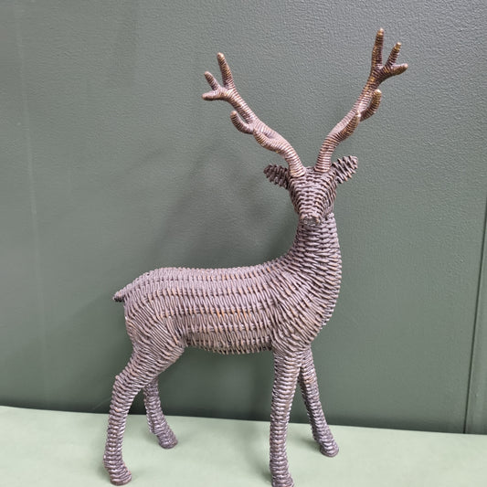 Rattan Look Standing Deer