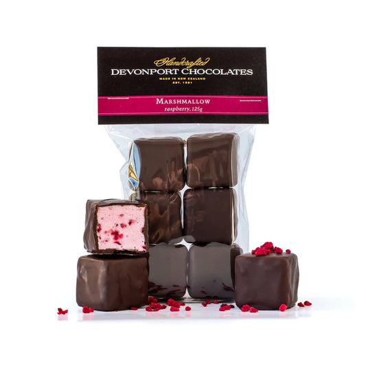 Raspberry Marshmallow covered in Dark Chocolate